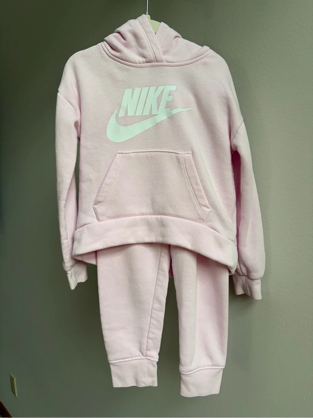 Nike Kids' Hooded Jogger Set - Pink & Light Blue